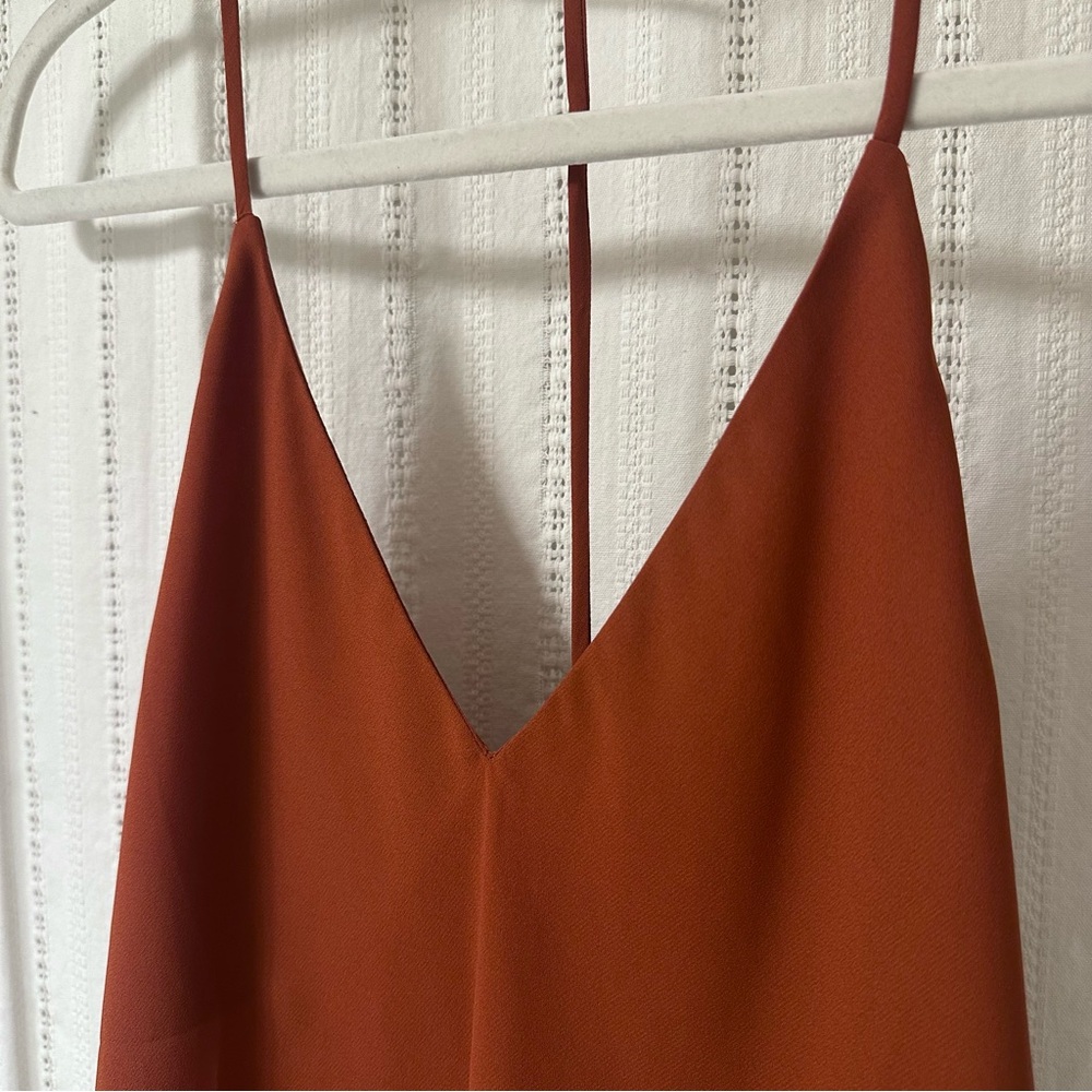 Timing Rust V-Neck Camisole - Picture 2 of 5